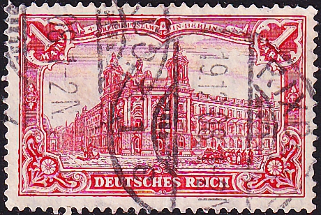 Германия , рейх . 1905 год . Главное почтовое отделение, Берлин , 1 м . Каталог 3,0 € .